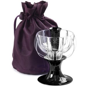 black velvet wine aerator with travel tote bag